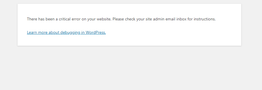 خطای مهم در وبسایت شما وجود داشت