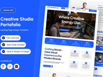 دانلود طرح گرافیکی سایت خلاقانه StudioNova