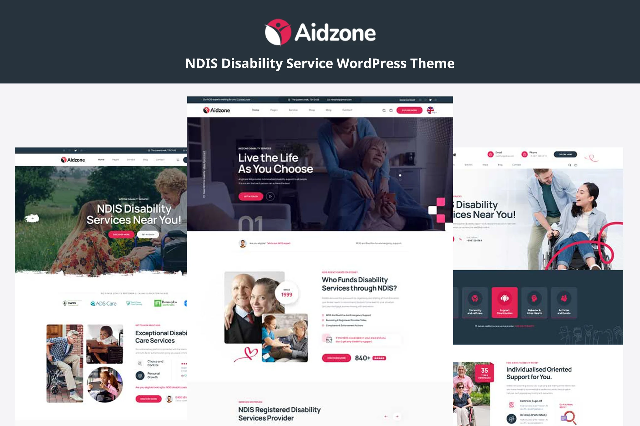 دانلود قالب وردپرس خدماتی Aidzone