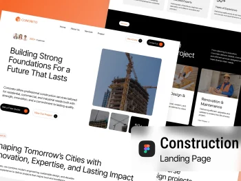 دانلود طرح گرافیکی سایت ساخت و ساز Concreto