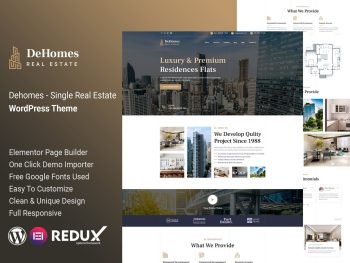 دانلود قالب وردپرس مشاور املاک DeHomes