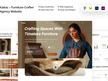 دانلود طرح گرافیکی سایت صنایع دستی Kattac