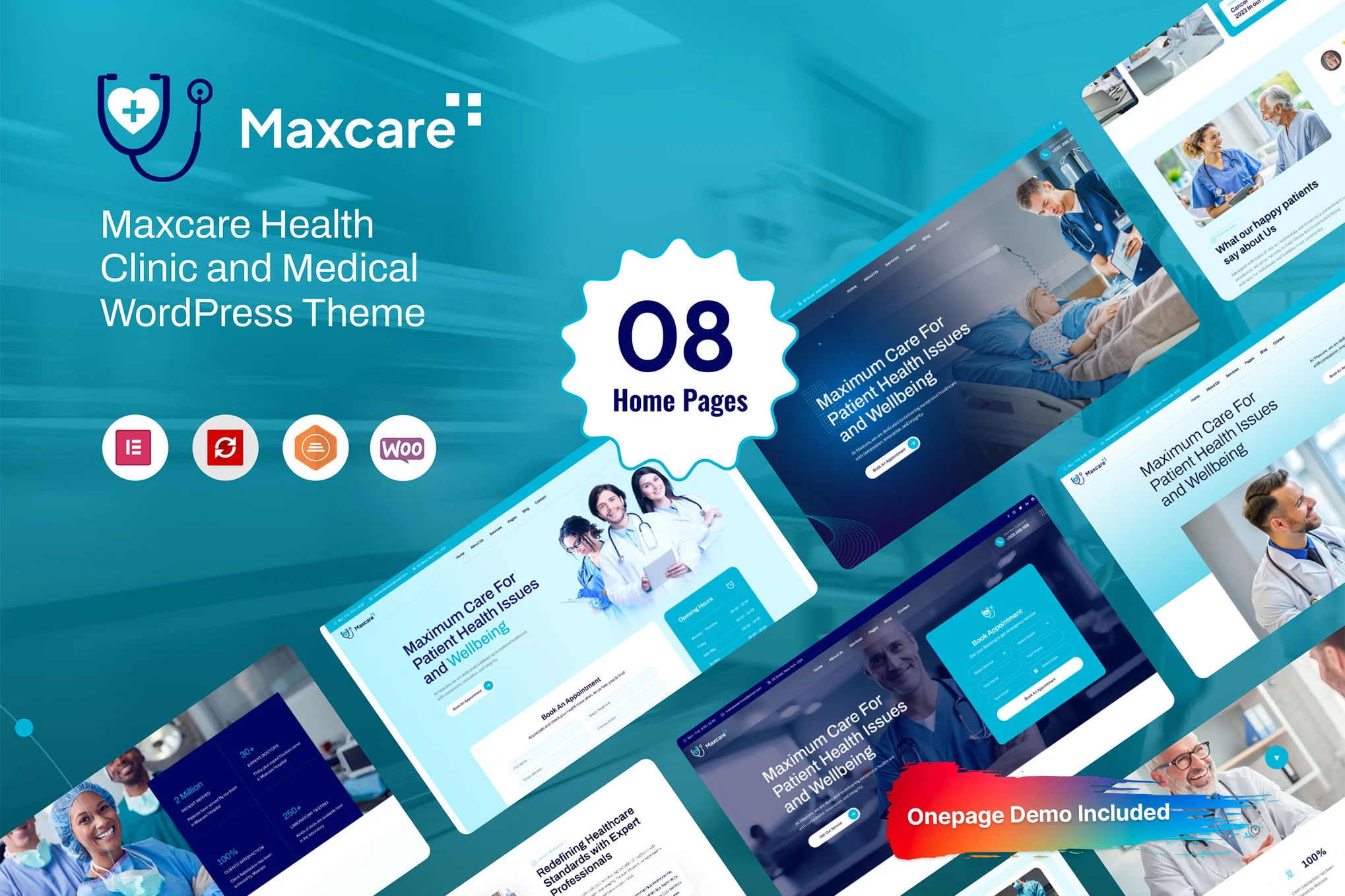 دانلود قالب وردپرس پزشکی Maxcare