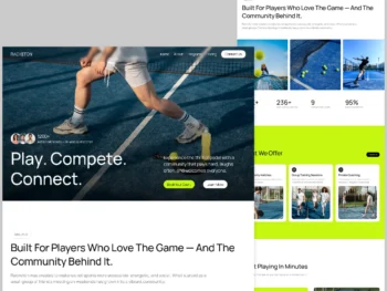 دانلود طرح گرافیکی سایت ورزشی Padel